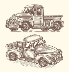 Vintage Farmer Pickup Truck Retro