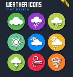 Weather Icons Set Flat Design