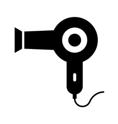 Modern Blow Dryer Silhouette Icon Or Hair Dryer