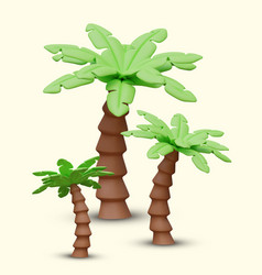 Palm Grove 3d Tropical Trees Of Different Sizes