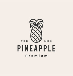 Pine Apple Hipster Vintage Logo Icon