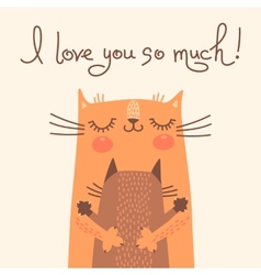 Sweet card for mothers day with cats Royalty Free Vector