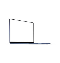 Dark Blue Laptop Mockup With Blank Screen Side