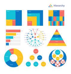 Hierarchy Infographic Chart Design Template Set