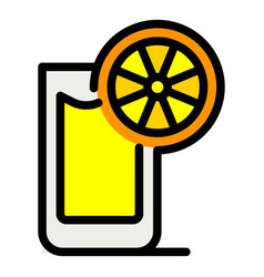 Lemon Water Icon Flat