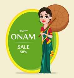 Onam Celebration Indian Woman