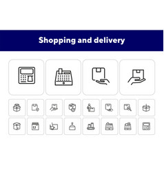 Shopping And Delivery Icons