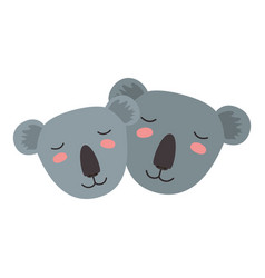 Wild Koalas Couple Heads