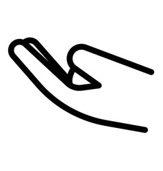 Hand Gesture Finger Icon Outline Style