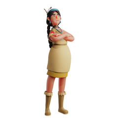 Indian Girl 3d Cartoon Design Looks Angry