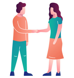 Man And Woman Handshake Flat Icon