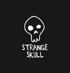 Strange Skull Abstract Sign Symbol Or Logo