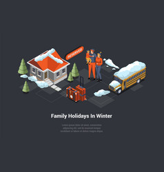 Winter Travelling Book Hotel Family Christmas