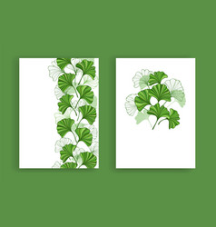 Design With Green Leaves Ginko Biloba