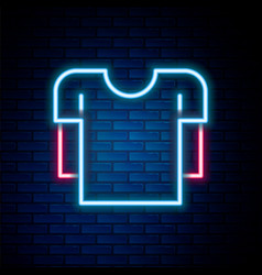 Glowing Neon Line Long Sleeve Shirt Icon Isolated