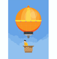 Man In A Hot Air Balloon Planning Summer