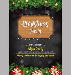 Merry Christmas Party Invitation Card Banner