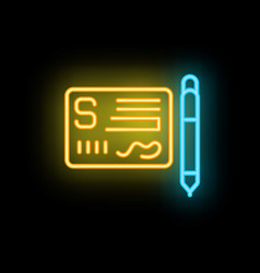 Payment Bill Icon Neon