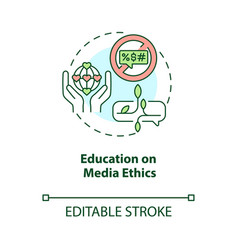 Education On Media Ethics Concept Icon