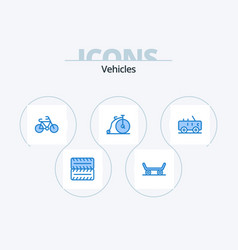 Vehicles Blue Icon Pack 5 Design Old Jeep