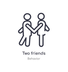 Two Friends Outline Icon Isolated Line From