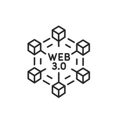 Web 30 Line Icon Decentralized Symbol