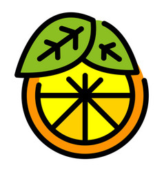 Lemon Vitamin Icon Flat