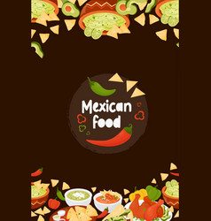 Mexican Food Seamless Vertical Border