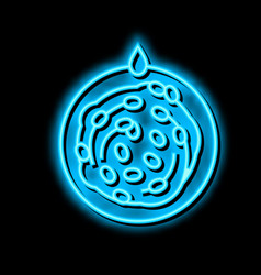 Washing Silkworm Cocoon Neon Glow Icon