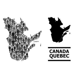 Men Collage Map Quebec Province