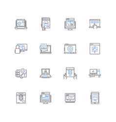 Organizational Tool Line Icons Collection