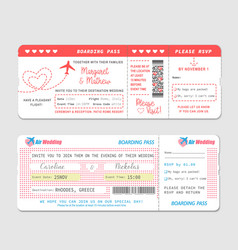 Boarding Pass Ticket Wedding Invitation