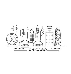 Chicago Minimal Style City Outline Skyline