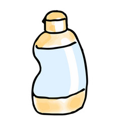 Hand-drawn Watercolor Of Body Oil Skin Care Items