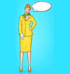 Pop Art Stewardess Flight Attendant Air Hostess