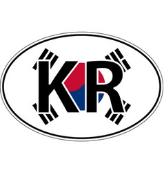 Korea Korean Republic Kr Flag Label Sticker Car