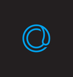 Letter C Circle Outline Drop Water Logo