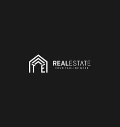 Letter Te House Roof Shape Logo Creative Real