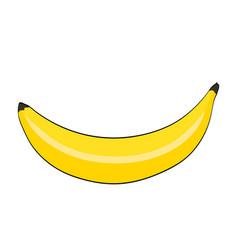 Sweet Yellow Cartoon Banana On White Stock