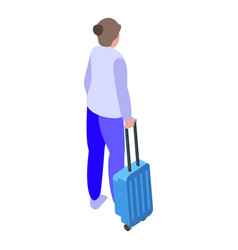 Woman Passenger Icon Isometric Style