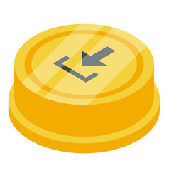 Demo Button Icon Isometric Style