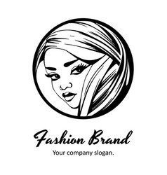 Fashion Brand Logo Of Women African Afro Elegance