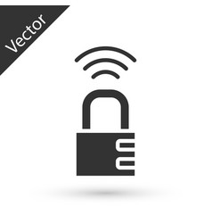 Grey Smart Safe Combination Lock Icon Isolated