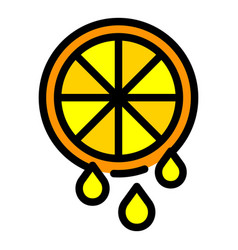 Lemon Juice Icon Flat