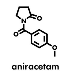 Aniracetam Nootropic Drug Molecule Skeletal