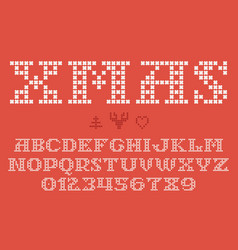 Christmas Knitted Font Inspired By Sweater