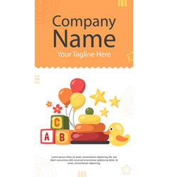 Flat Design Babysitting Job Vertical Business Card