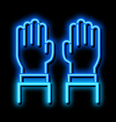 Surgeon Gloves Neon Glow Icon