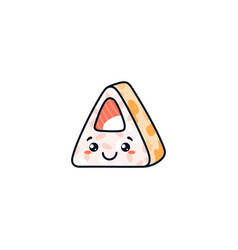 Cute Sushi With Smiling Face Emoji Cartoon