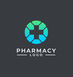 Hospital logo design pharmacy logo design health Vector Image